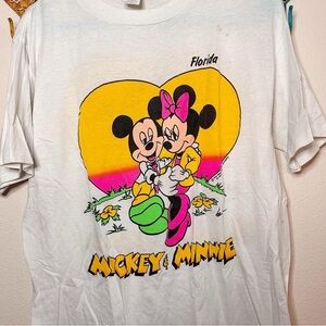 🌈VINTAGE Florida Disney Minnie + Mickey Tee🌈